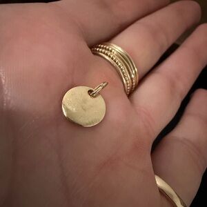 Mejuri solid 14k round disc charm